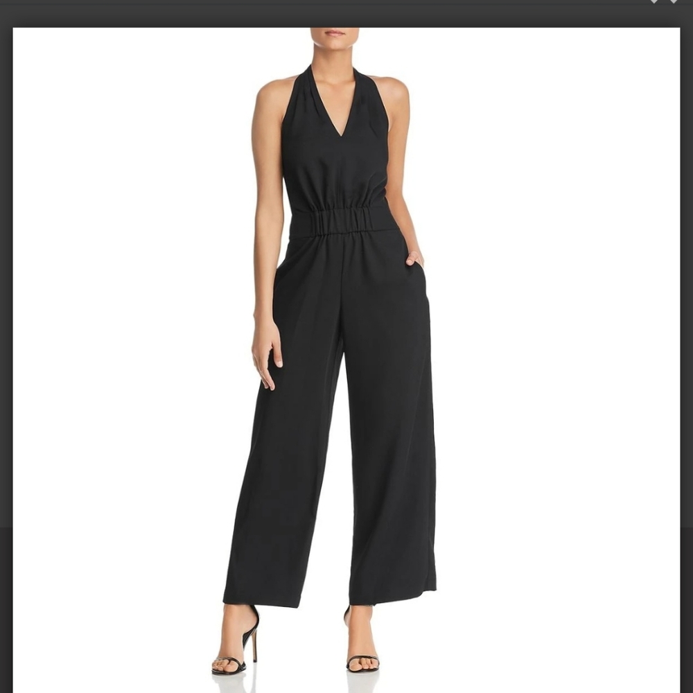 kenneth cole black halter pantsuit